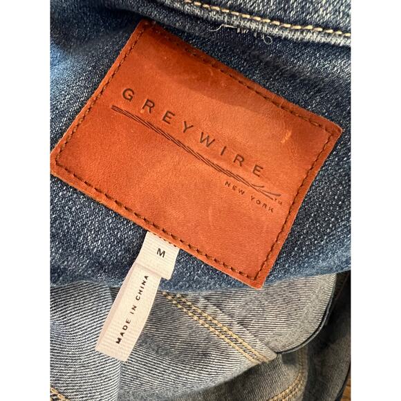 Greywire Stretch Distressed Denim Jean Jacket M - Picture 5 of 6
